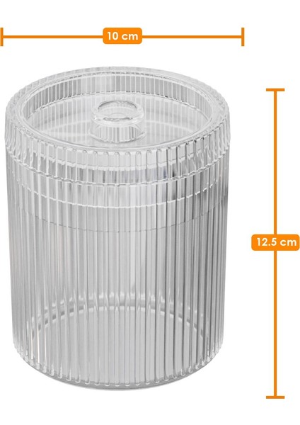 Elite 2 Adet Kapaklı Büyük Boy Çay Kahve Yanı Çerezlik Lokumluk Kurabiyelik Sunumluk 700ML 1 Adet