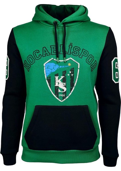 Lisanslı Kapüşonlu Sweatshirt Yeşil-Siyah
