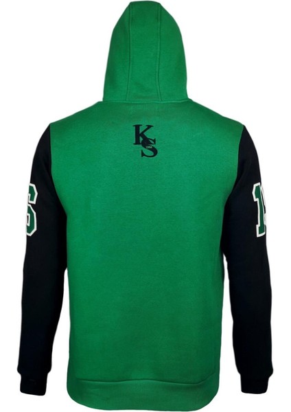 Lisanslı Kapüşonlu Sweatshirt Yeşil-Siyah fiyatları