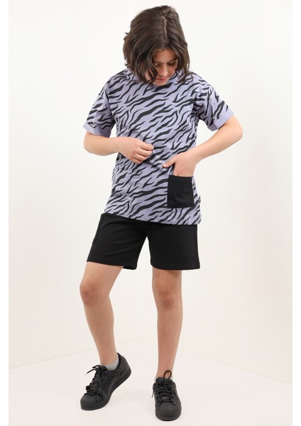 Erkek Çocuk Desenli Şortlu Takım