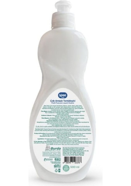 Elite Vegan Çok Amaçlı Temizleyici 500 ml Biberon Temizleyici Jel (5 Adet) 1 Adet modelleri