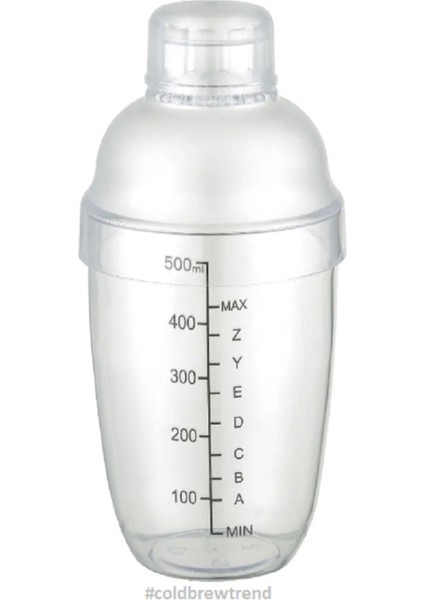 Şeffaf 530 ml Karıştırıcı, dayanıklı ve şık tasarım, gıda uyumlu, kullanılabilir.
