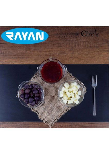 Elite Circle Tekli Yuvarlak Cam Kahvaltılık 1 Adet