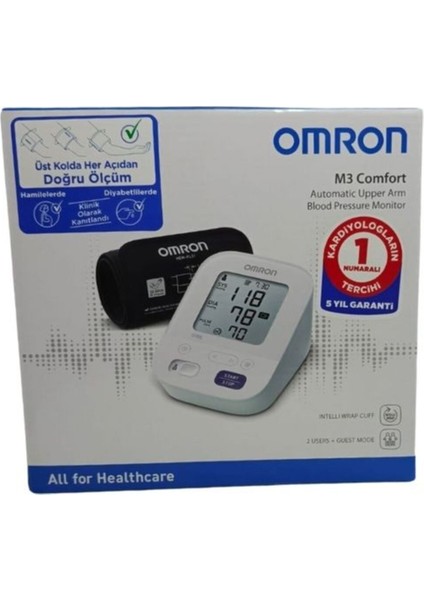 M3 Comfort Üst Koldan Ölçer Otomatik Dijital Tansİyon Alet Ölçüm Aleti Cihazı