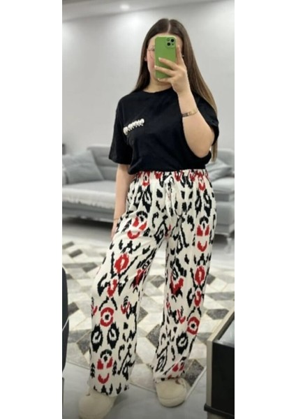 Yazlık Rahat Kesim Pamuklu Bayan Pantolon