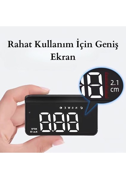 Dijital Kadran Yansıtıcı, Şık ve Minimal Tasarım, Net Görüntü, Kolay Kullanım