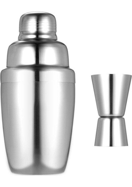 Paslanmaz Çelik Shaker ve Jigger, 500 ml ve 4/2 cl ölçü seti
