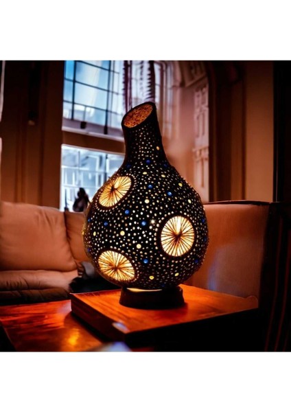 Dekoratif Ipli Su Kabağı Lamba Meşe Rengi modelleri