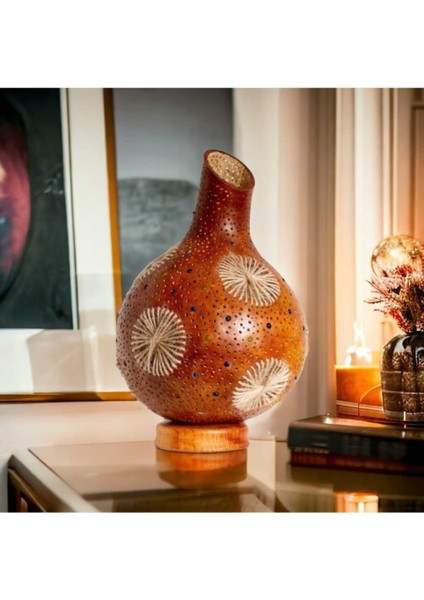 Dekoratif Ipli Su Kabağı Lamba Meşe Rengi indirimleri