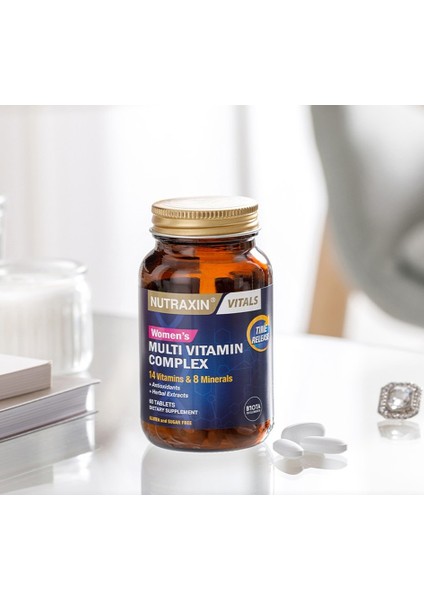 Women's Multivitamin Mineral Complex 60 Tablet 6 Adet Kupa Bardak Hediyeli