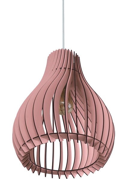 Vialux Bohem Modern Ahşap Avize Rustik Aydınlatma Butik Otantik Tekli Sarkıt Cafe Salon Mutfak Avize Lamba Yemek Masası Üzeri Avize