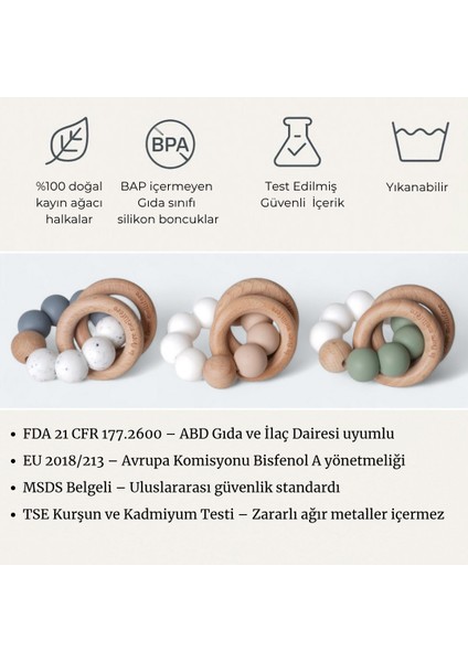 Gıda Sınıfı Silikon Bebek Diş Kaşıyıcı – Güvenli, BPA İçermez ve Ergonomik Tasarım