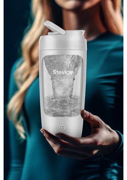 Elektrikli 4'lü Şarjlı Protein Öğütücü, 650 ml, Beyaz, Hafif ve Pratik Kullanım