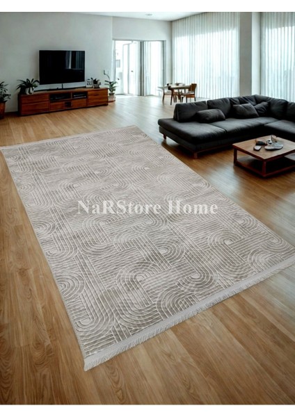 Kaymaz Taban Saçaklı Smart Diamond Krem Kabartmalı Yıkanabilir Kesme Yolluk Halı fiyatları