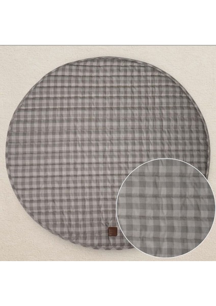 OEKO- TEX® Sertifikalı Elyaf Dolgulu Keten Karışımlı Bebek Oyun Matı – Yumuşak ve Nefes Alabilir fırsatları