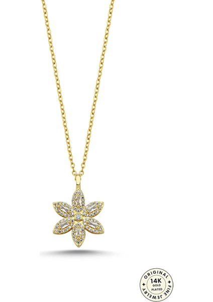 14K Altın Kaplama Çelik Kolye
