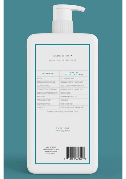 Cashmere & Rain Vücut Şampuanı 1064 ml fiyatları