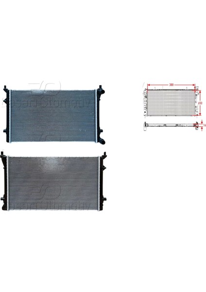 Su Radyatörü Brazing Mt - 1K0121251P Wisco - Volkswagen Golf5 1.6fsı 04 ve Sonrası Uyumlu