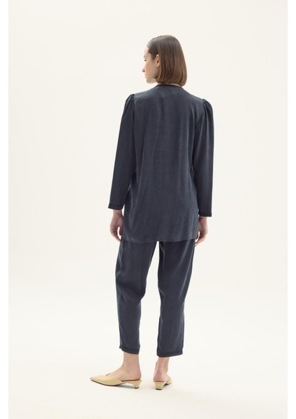 Ginny Ipek Sutaşı Detaylı Pantolonlu Takım Siyah modelleri