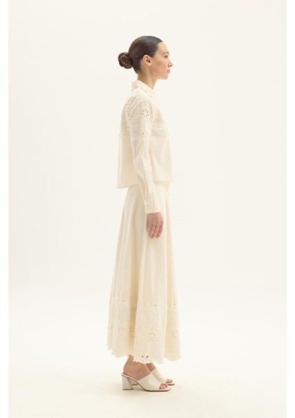 Lumos Poplin Etekli Takım Ekru fiyatları