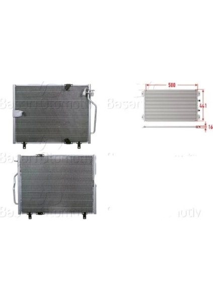 Klima Radyatörü 580X441X16 mm – 64538390956 Wisco - Bmw 5 (E34) 525 1991-1996 Arası Uyumlu