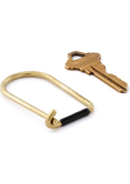 Wilson Keyring Enameled Brass/ Black- Pirinç Anahtarlık Altın-Siyah Paslanmaz Çelik