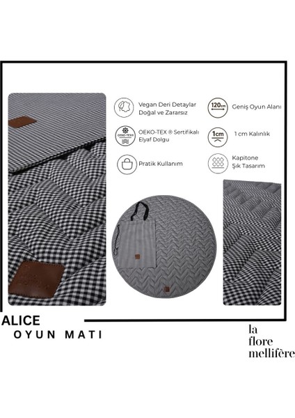 OEKO- TEX® Sertifikalı Elyaf Dolgulu Keten Karışımlı Bebek Oyun Matı – Yumuşak ve Nefes Alabilir modelleri