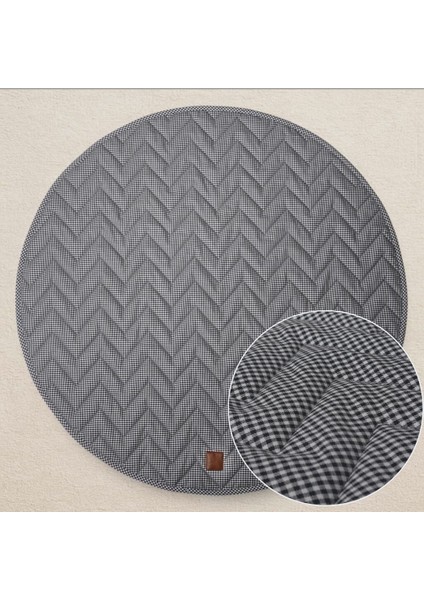 OEKO- TEX® Sertifikalı Elyaf Dolgulu Keten Karışımlı Bebek Oyun Matı – Yumuşak ve Nefes Alabilir fırsatları