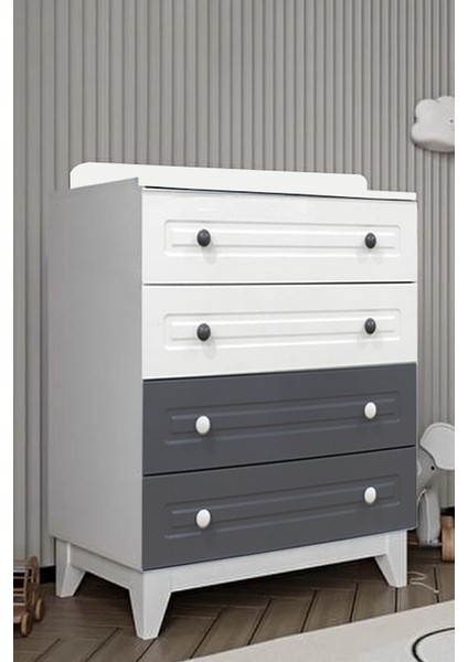 Stella Gri Beyaz Bebek&çocuk Şifonyer fiyatları