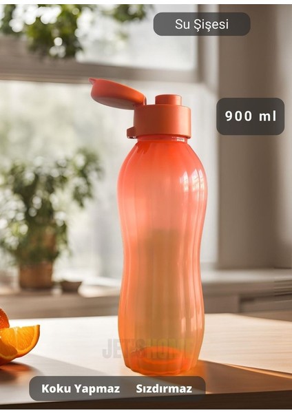 Su Şişesi Sızdırmaz Kapak Okul Matarası Bpa Free Suluk Orta Boy Kokusuz Matara Turuncu 900 ml fiyatları