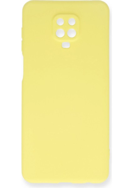 Xiaomi Redmi Note 9 Pro Kılıf Nano Içi Kadife Silikon - Sarı Inslm