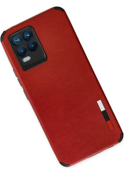Realme 8 Kılıf Loop Deri Silikon - Kırmızı Inslm