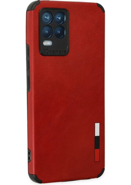 Realme 8 Kılıf Loop Deri Silikon - Kırmızı Inslm