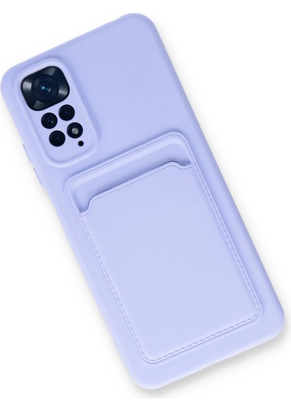 Xiaomi Redmi Note 11S Kılıf Kelvin Kartvizitli Silikon - Lila Inslm