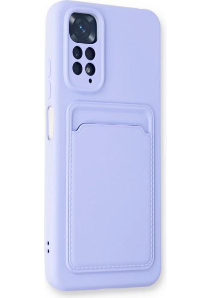 Xiaomi Redmi Note 11S Kılıf Kelvin Kartvizitli Silikon - Lila Inslm