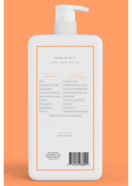 Sweet Peach & Nectar Vücut Şampuanı 1064 ml fiyatları