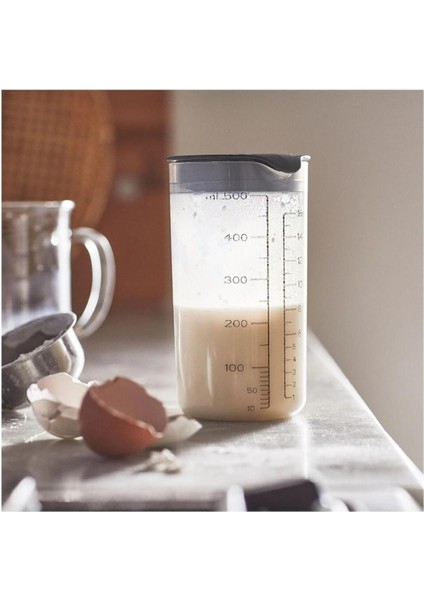 500 ml Mavi Ölçekli Şeffaf Spor ve Sağlık Shake Kabı