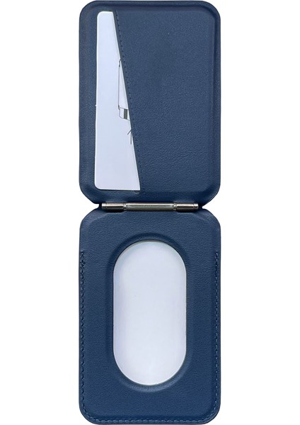 Buff iPhone Walletmag 2.0 Stant Manyetik Deri Cüzdan Blue
