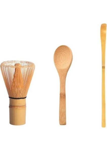 El yapımı bambu matcha seti: whisk, scoop ve çay kaşığı, Çin menşei