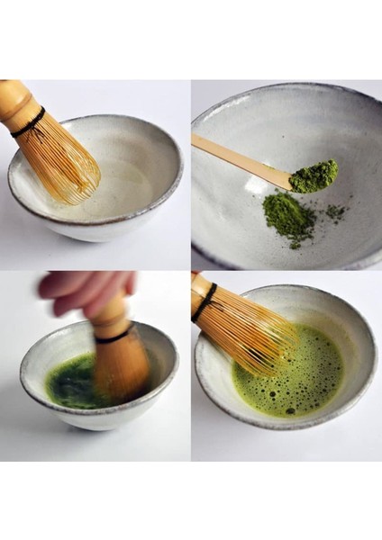 El yapımı bambu matcha seti: whisk, scoop ve çay kaşığı, Çin menşei