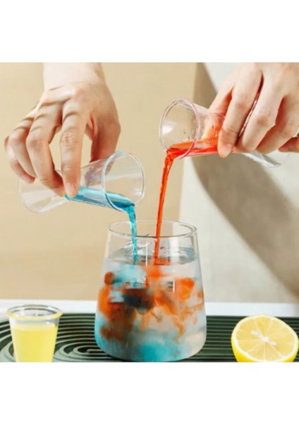 Beyaz 2/4 cl Kokteyl Ölçeği Akrilik Bartender Ölçek 1 L