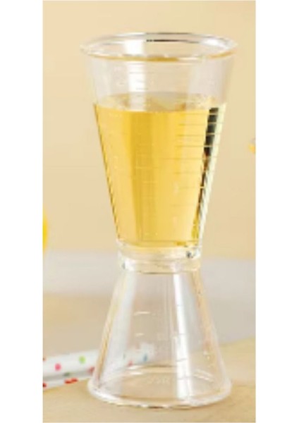 Beyaz 2/4 cl Kokteyl Ölçeği Akrilik Bartender Ölçek 1 L
