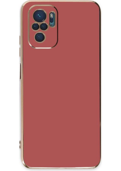 Xiaomi Redmi Note 10 Kılıf Volet Silikon - Kırmızı Inslm