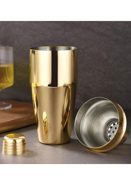 Paslanmaz Çelik Kokteyl Karıştırıcı 350ml, Şık ve Dayanıklı, Gold Renkli indirimleri