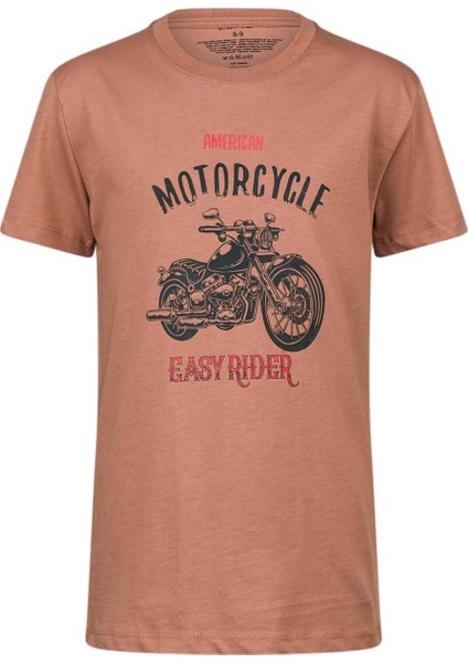 Aja Çocuk Baskılı T-Shirt Kahve 212