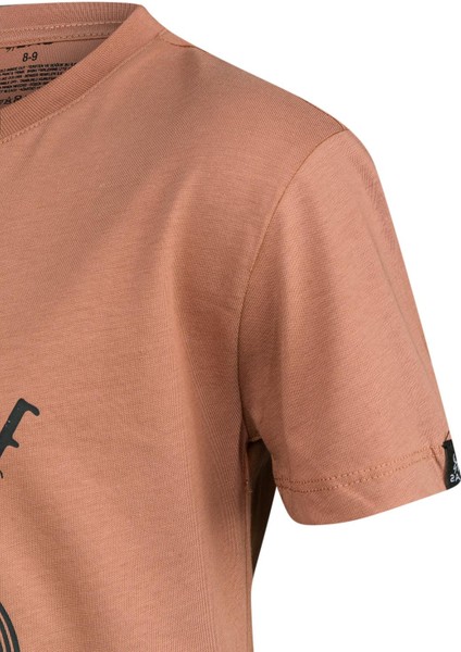 Aja Çocuk Baskılı T-Shirt Kahve 212 modelleri