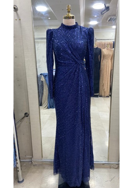 Pul Payet Büzgülü Abiye