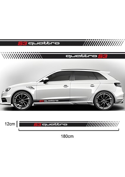 Yan Kapı Marşpiyel Oto Sticker - Araba Sticker 180X12CM