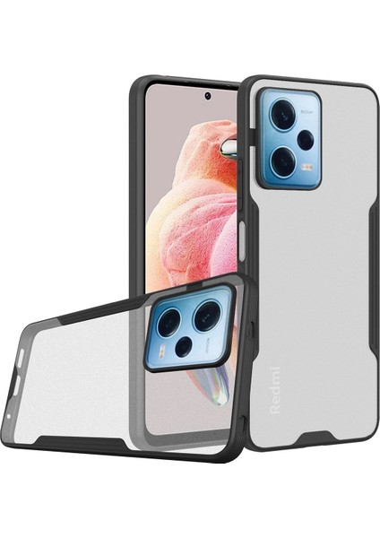 Xiaomi Redmi Note 12 5g Kılıf Platin Silikon - Siyah Inslm