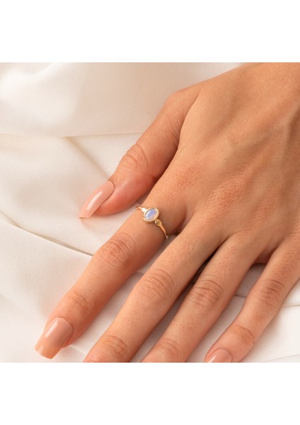 Gümüş Yüzük - Pembe Quarts Taşlı Tek Taş Evlilik Teklifi Yüzüğü-0.90 Karat Kristal Opal 925 Ayar Gümüş Yüzük modelleri